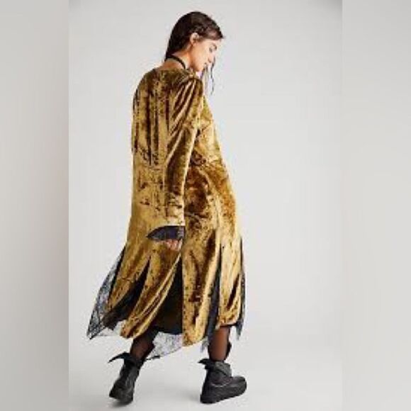 New Free People Raveena Duster Golden Combo size S - Picture 6 of 9